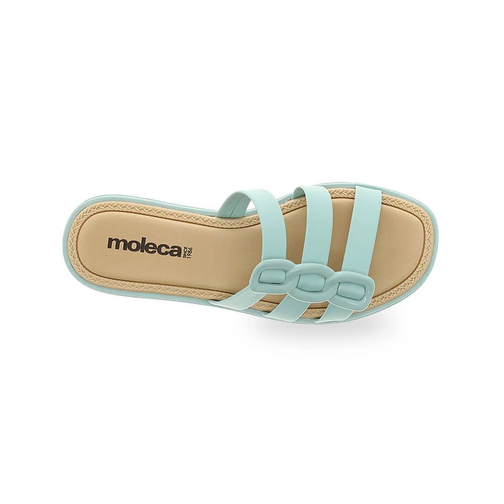 Foto 4 pulgar | Sandalia Flat Moleca Dacil Tri Turquesa para Mujer
