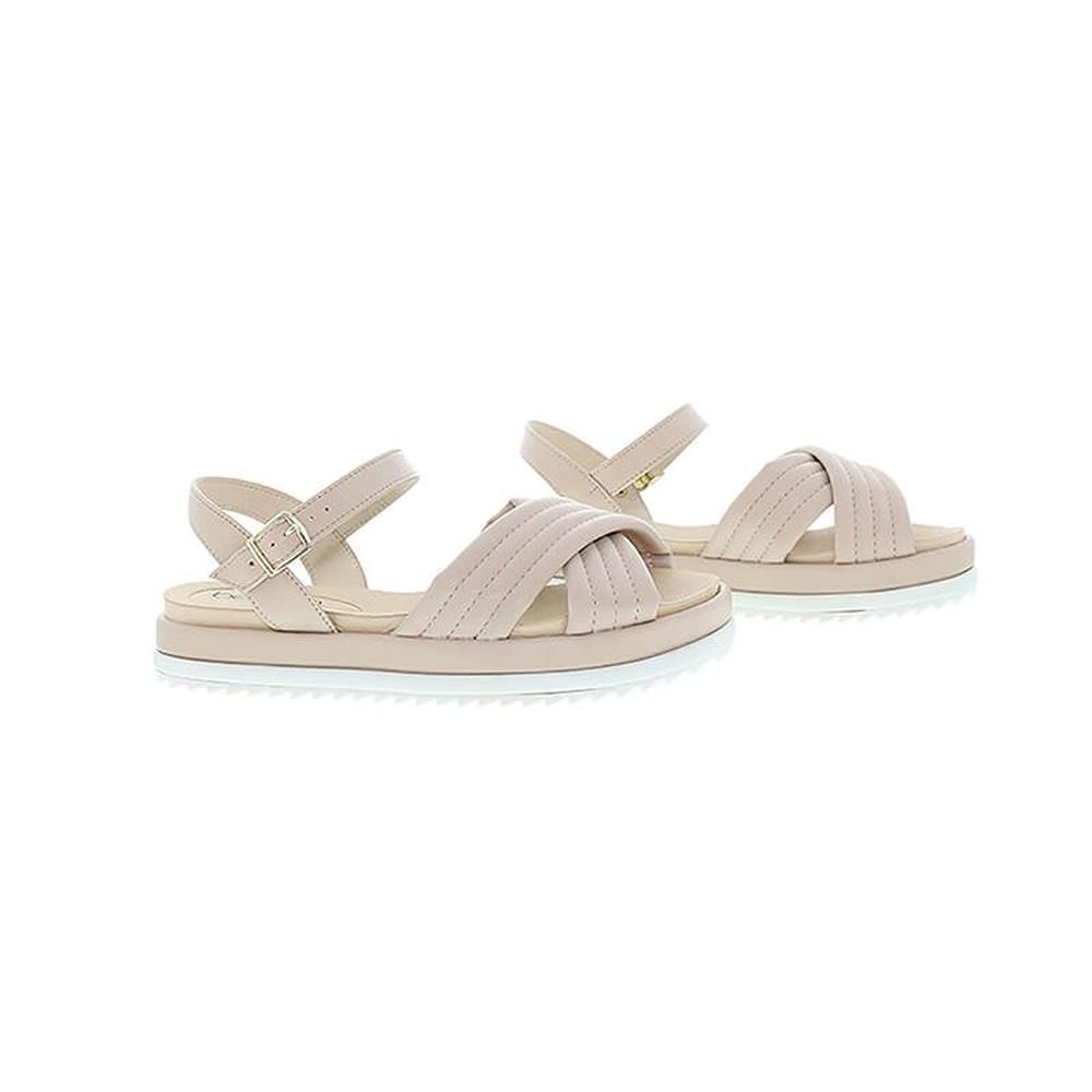 Foto 4 pulgar | Sandalias Flat Beira Rio Rita Cruce Beige para Mujer