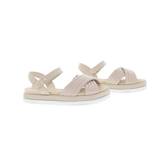 Foto 3 | Sandalias Flat Beira Rio Rita Cruce Beige para Mujer