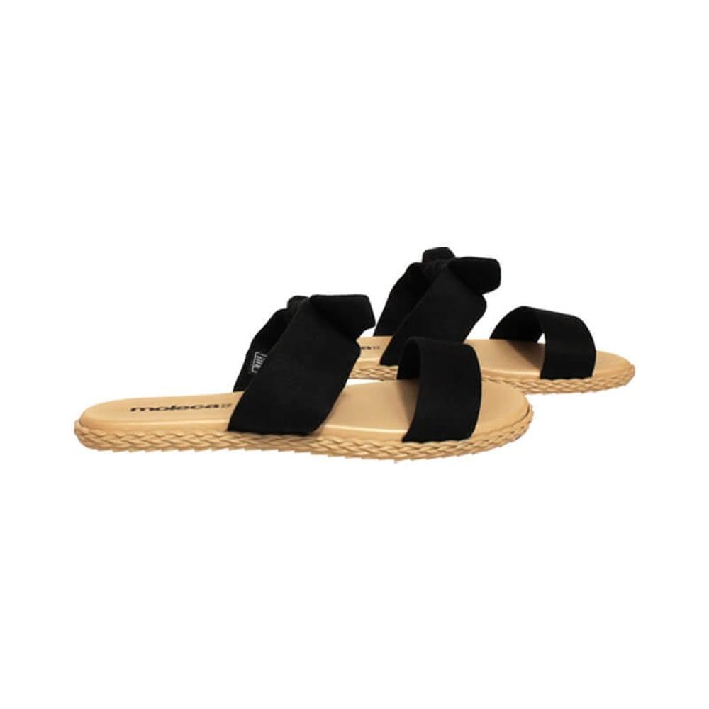Foto 4 pulgar | Sandalia Flat Moleca Dominica Duo Cafe para Mujer
