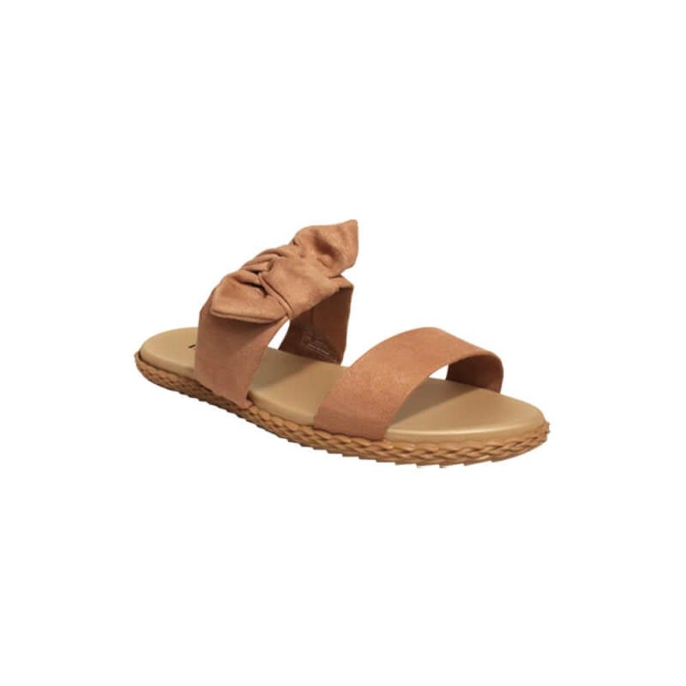 Foto 6 pulgar | Sandalia Flat Moleca Dominica Duo Cafe para Mujer