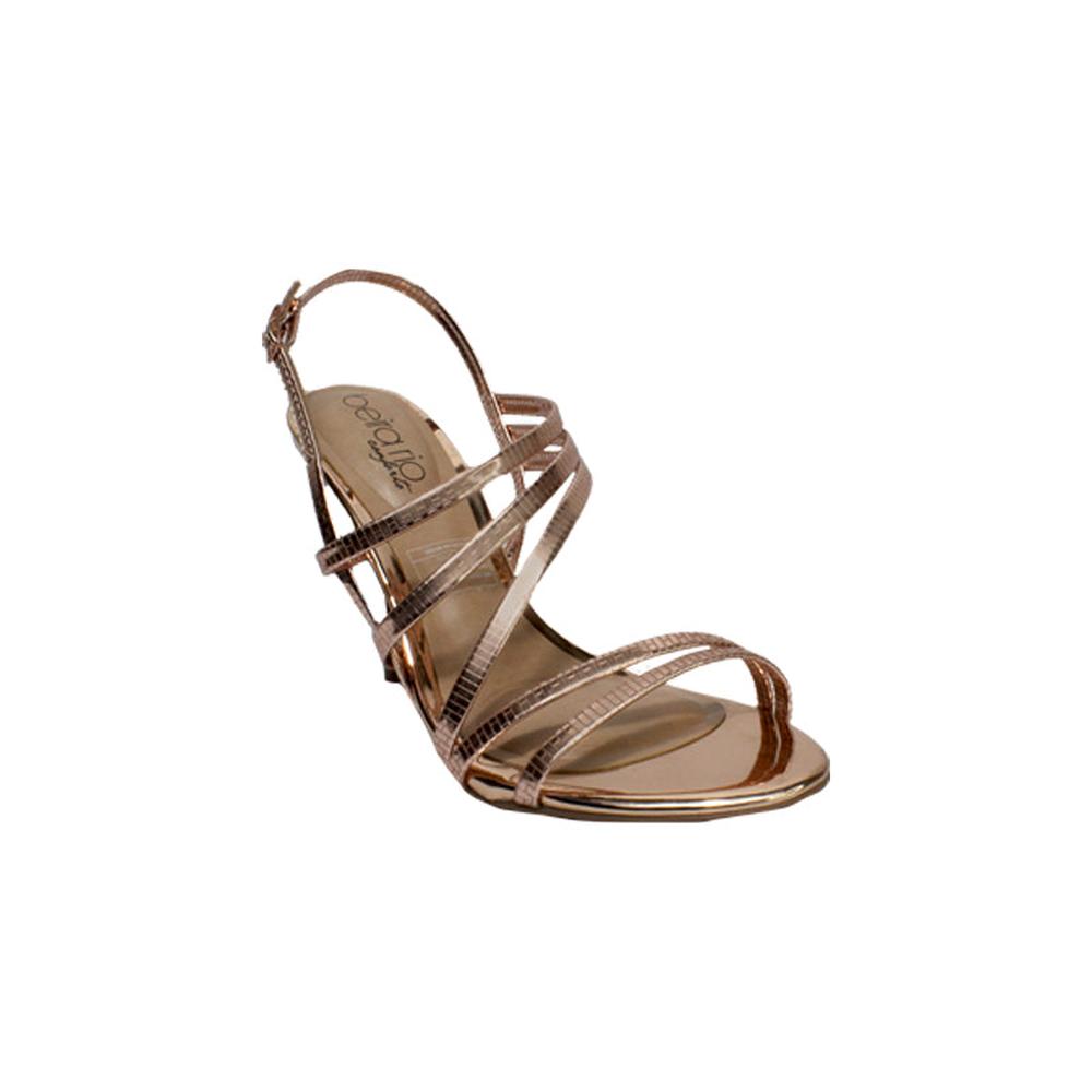 Foto 4 pulgar | Sandalia Tacón Alto Beira Rio Rubi Metal Rosa Claro para Mujer