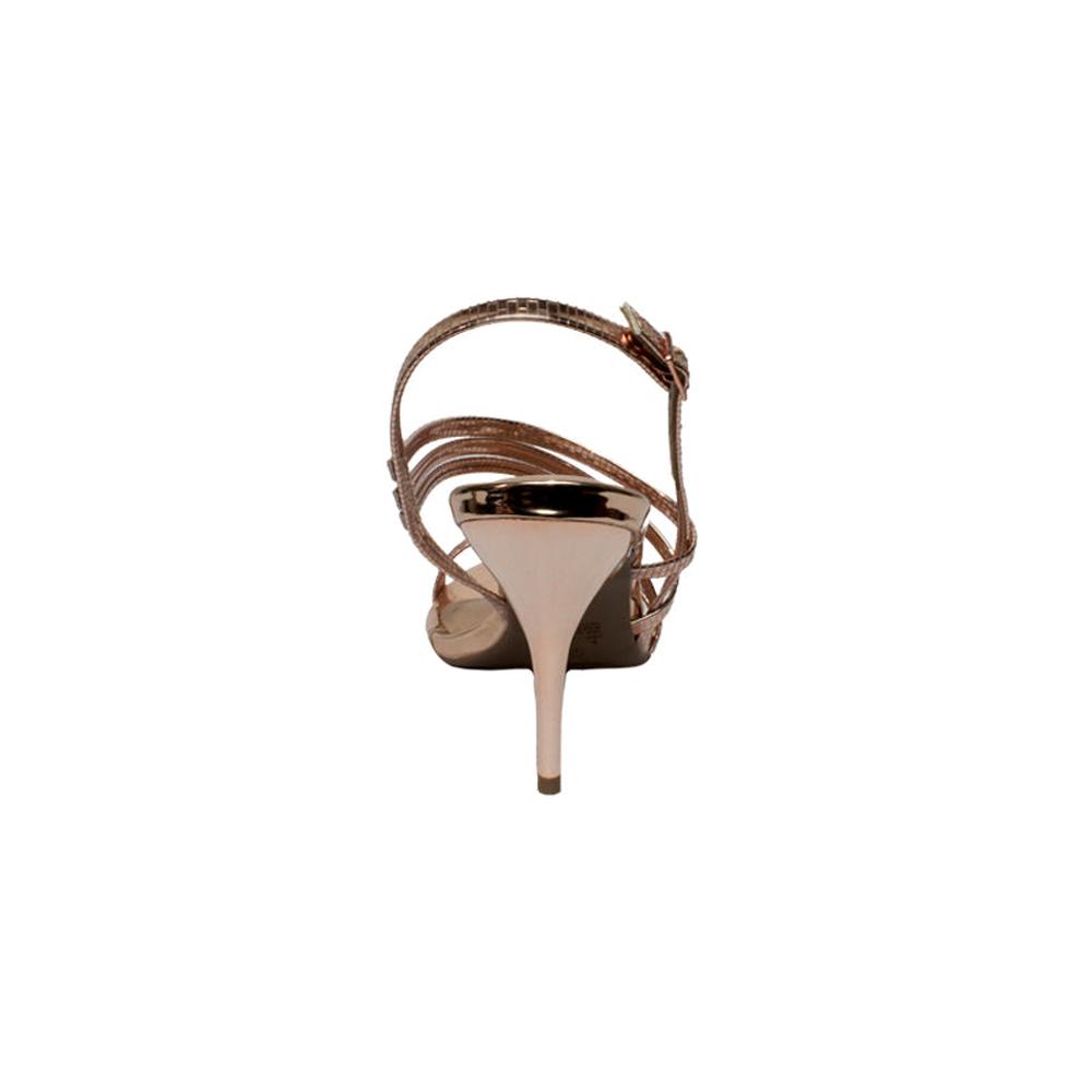 Foto 5 pulgar | Sandalia Tacón Alto Beira Rio Rubi Metal Rosa Claro para Mujer