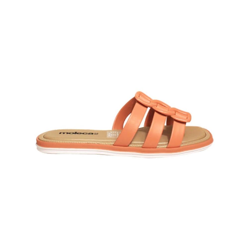 Foto 2 pulgar | Sandalia Flat Moleca Dacil Tri Naranja para Mujer