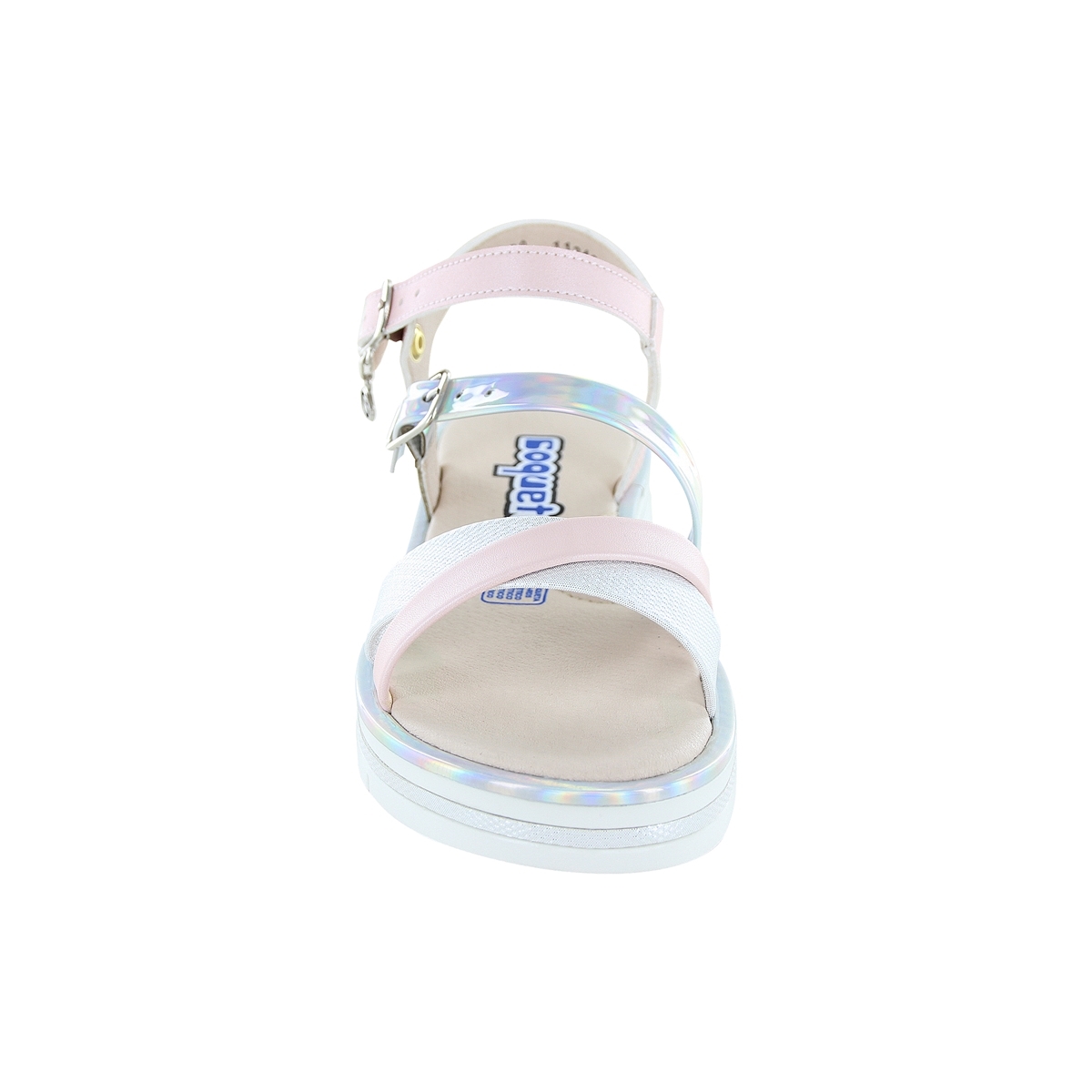 Foto 2 | Coqueta Sandalia Para Mujer Rosa Plata Blanco, Código 118517-2