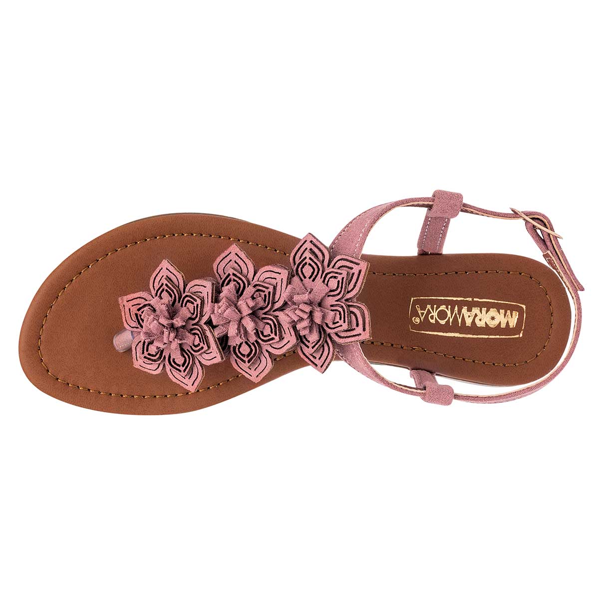 Foto 3 pulgar | Sandalias Moramora Rosas para Mujer