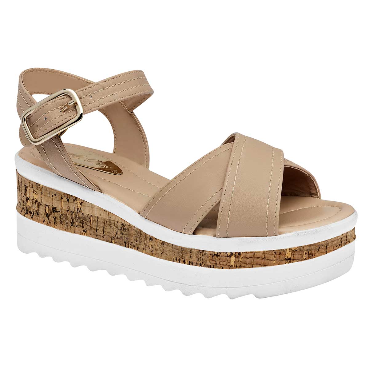Foto 2 pulgar | Sandalias Lady One Beiges para Mujer