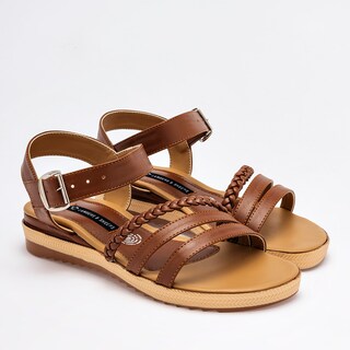 Foto 2 | Sandalias Lambers & Sheeps Cafés para Mujer