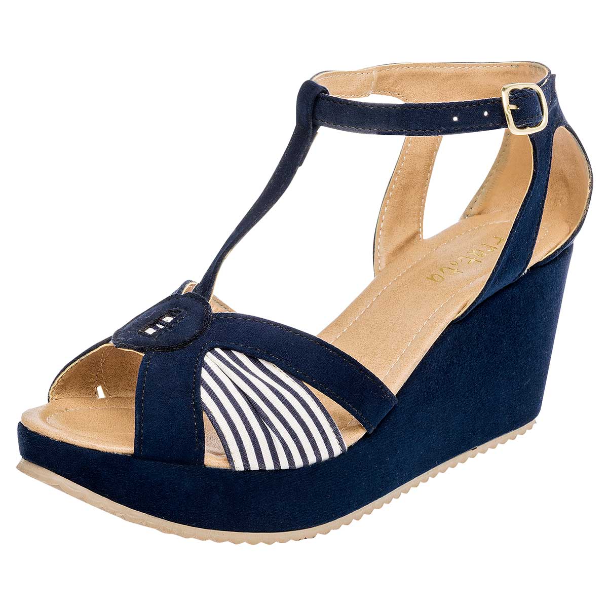 Sandalias de Tacón Fratta Azules para Mujer