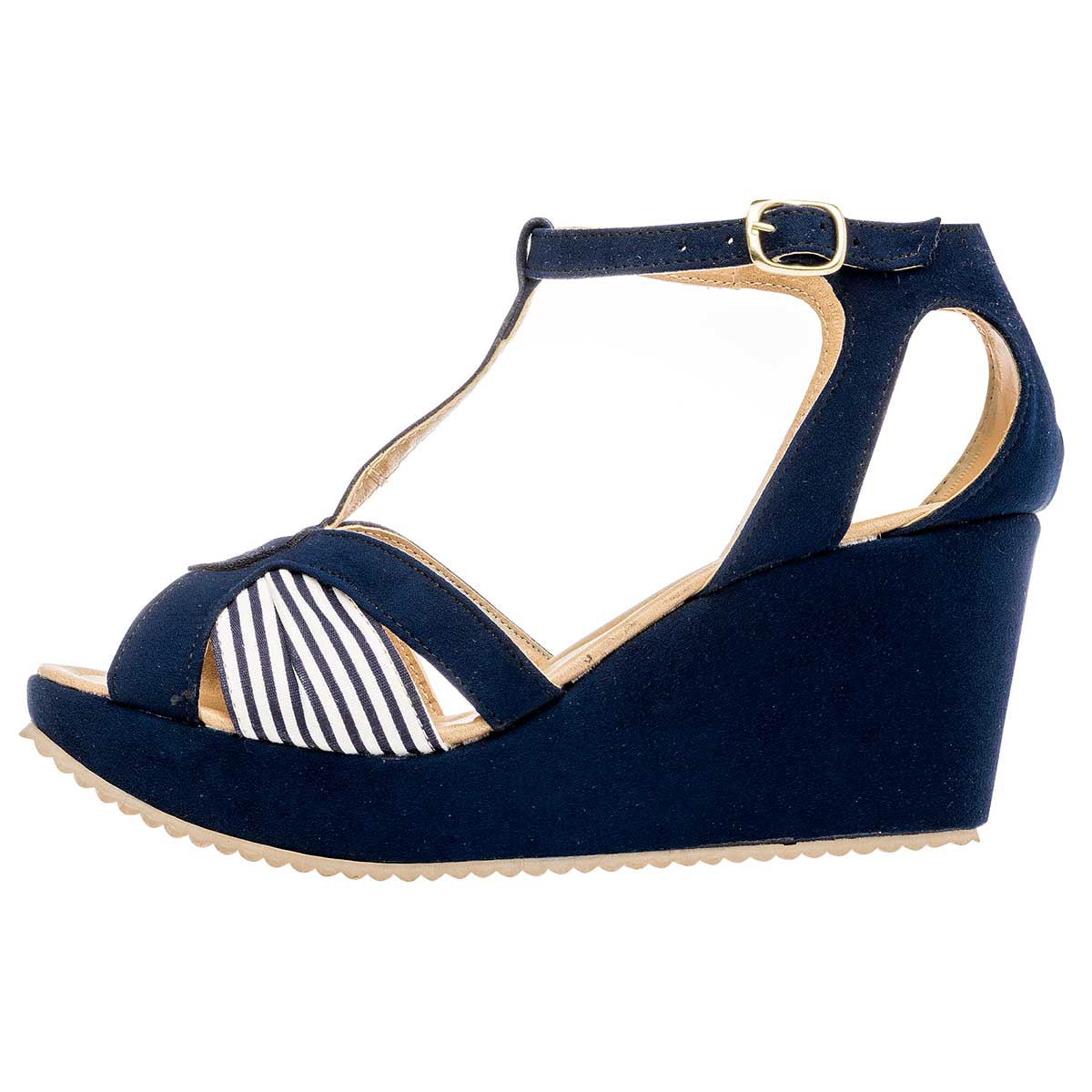 Foto 3 | Sandalias de Tacón Fratta Azules para Mujer