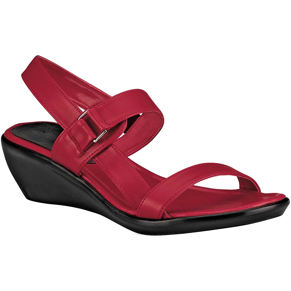 Foto 2 pulgar | Sandalias de Tacón Pravia Rojas para Mujer