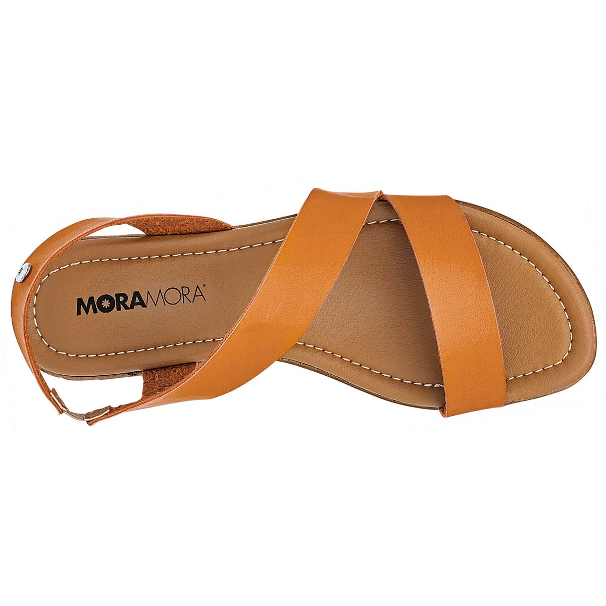 Foto 3 pulgar | Sandalias Moramora Anaranjadas para Mujer