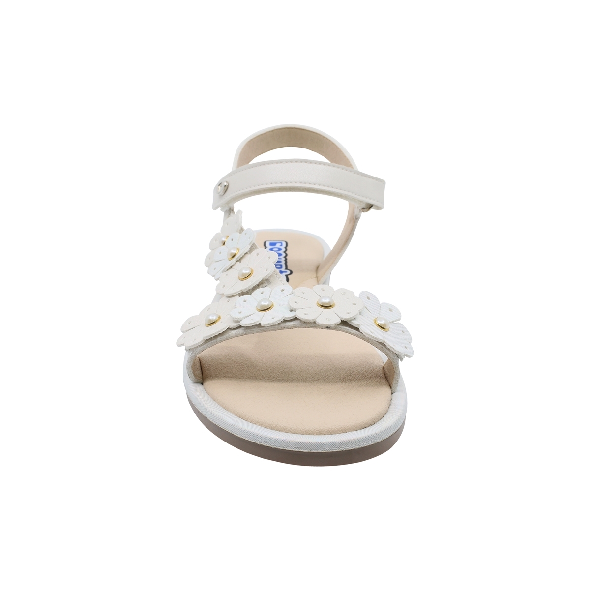 Foto 3 pulgar | Coqueta Sandalia Para Mujer Blanco, Código 118507-2