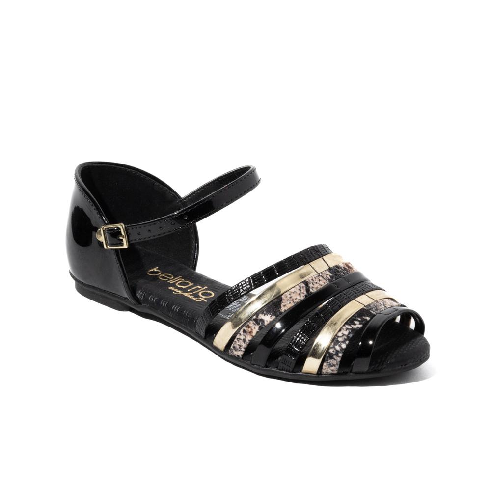 Foto 3 pulgar | Sandalia Flat Beira Rio Romy Franjas Negro Para Mujer