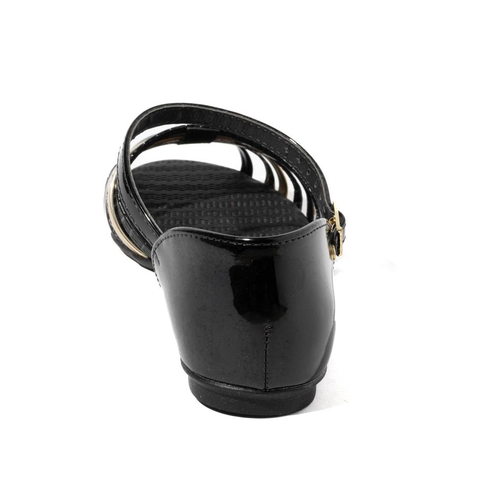 Foto 5 pulgar | Sandalia Flat Beira Rio Romy Franjas Negro Para Mujer