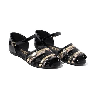 Foto 5 | Sandalia Flat Beira Rio Romy Franjas Negro Para Mujer
