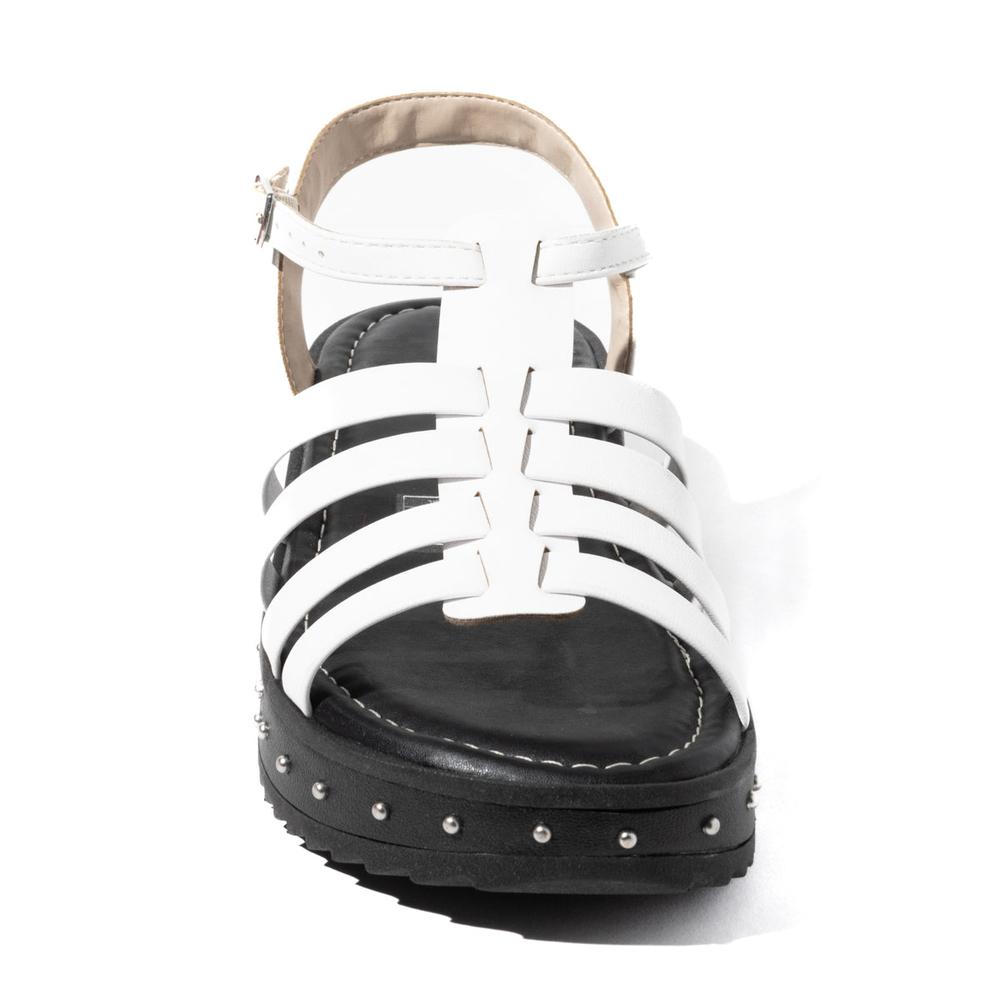 Foto 3 | Sandalia Plataforma Plana para Mujer Moleca 5456.205.9569 Blanca