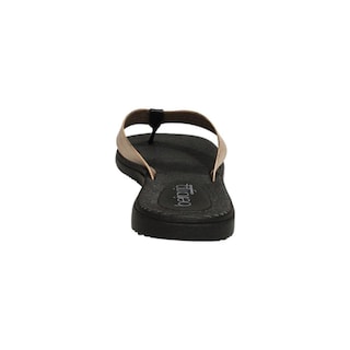 Foto 3 | Sandalia Flat Beira Rio Mini Lisa Negro para Mujer