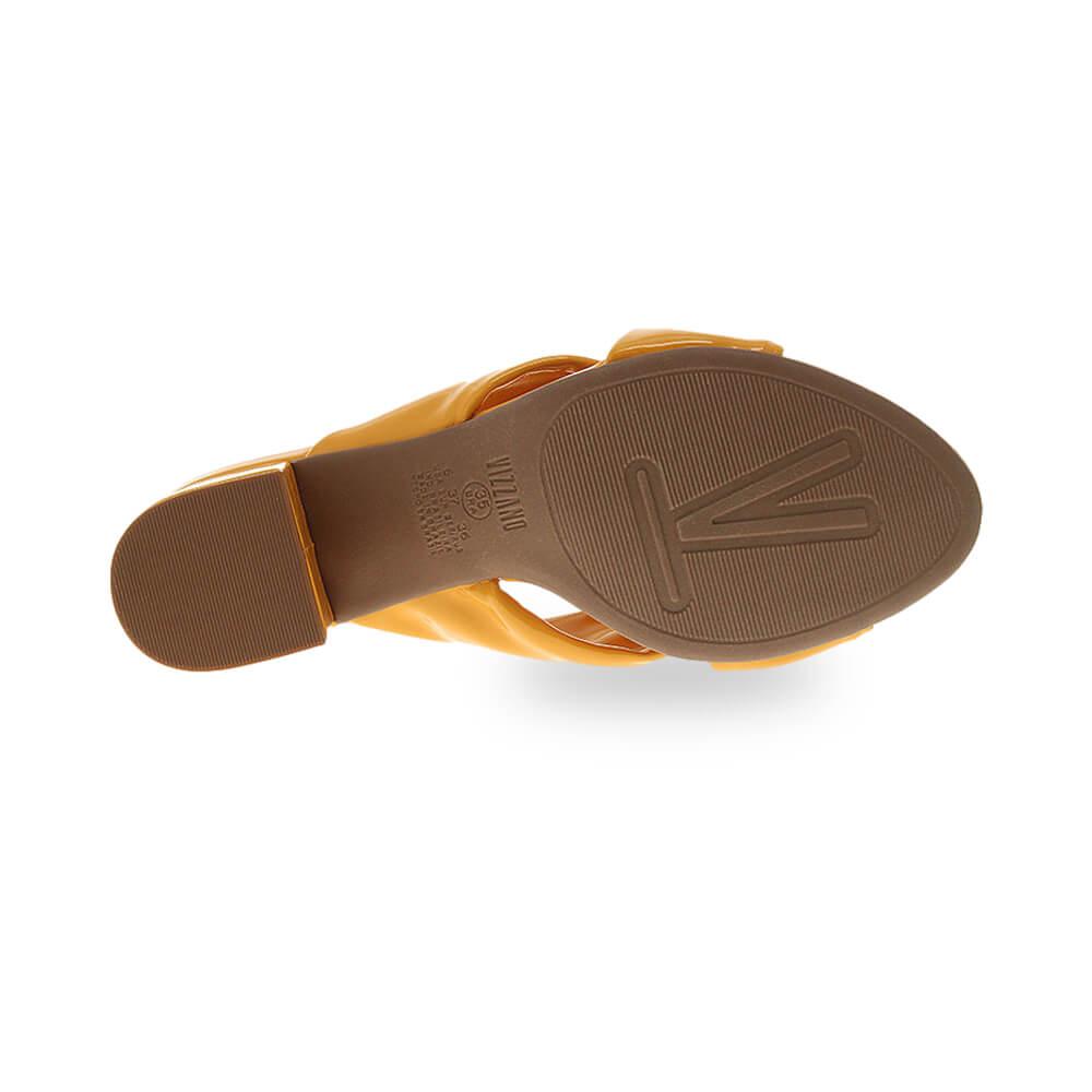 Foto 3 | Sandalias de Tacón Vizzano Amarillas para Mujer