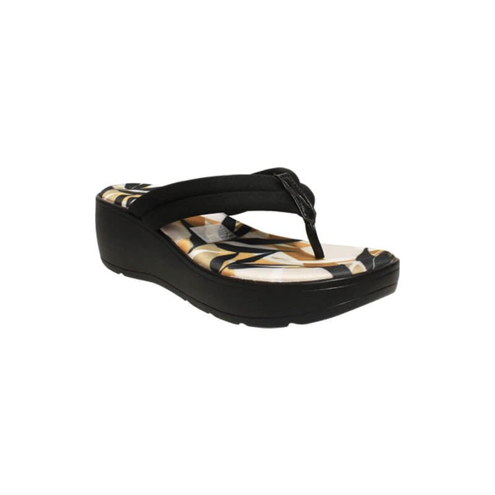 Foto 2 pulgar | Sandalia Plataforma Plana Beira Rio Ramaira Plata con Negro para Mujer