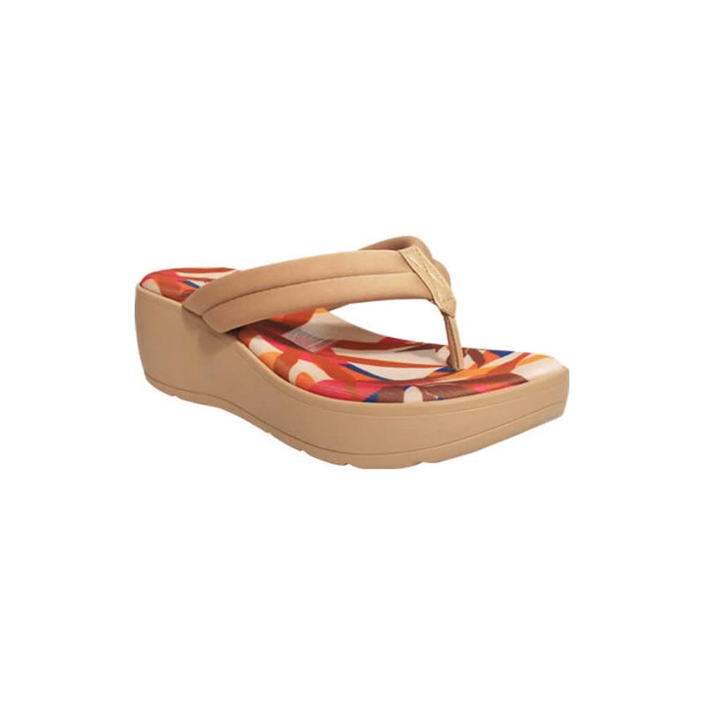 Foto 2 pulgar | Sandalia Plataforma Plana Beira Rio Ramaira Plata Beige para Mujer