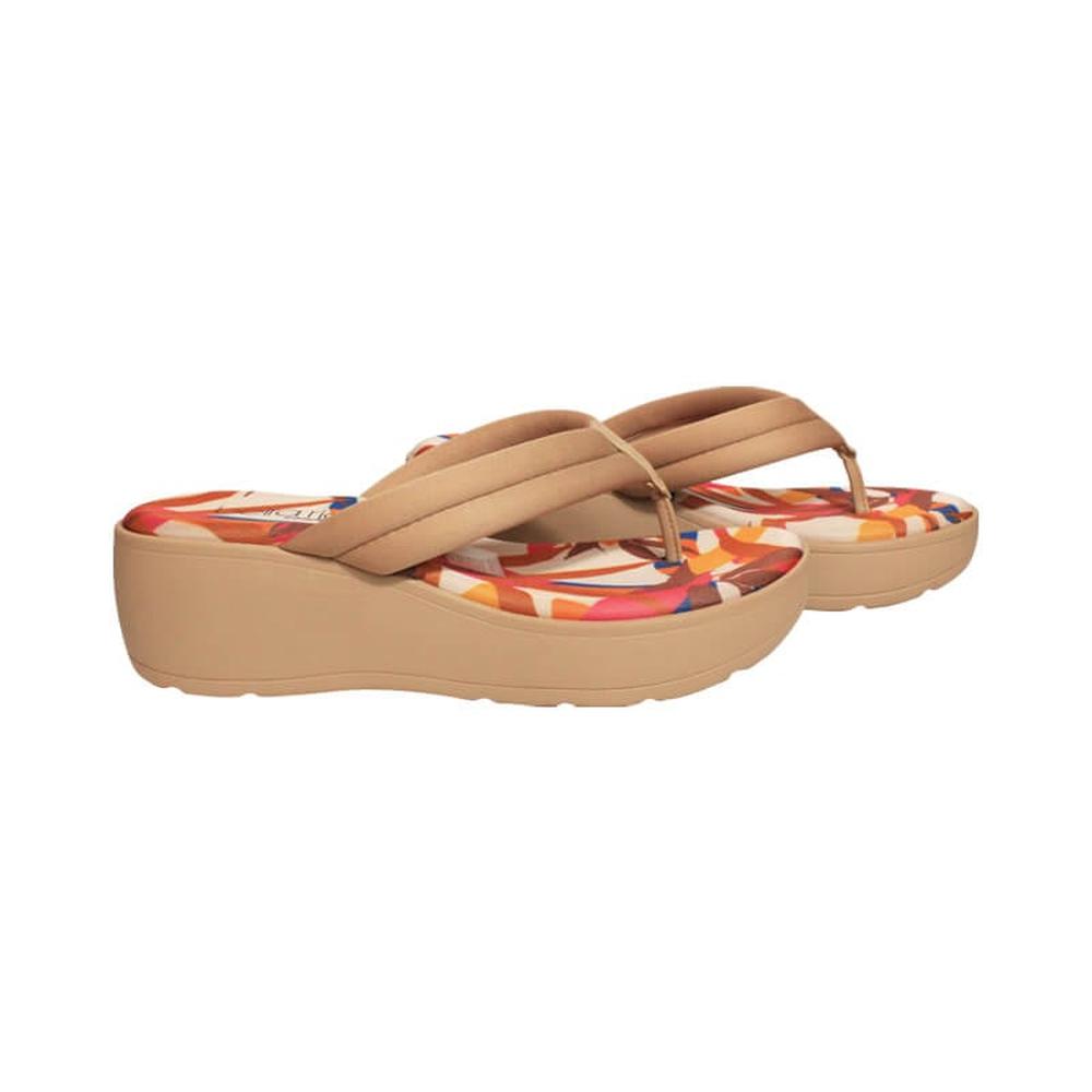 Foto 4 pulgar | Sandalia Plataforma Plana Beira Rio Ramaira Plata Beige para Mujer