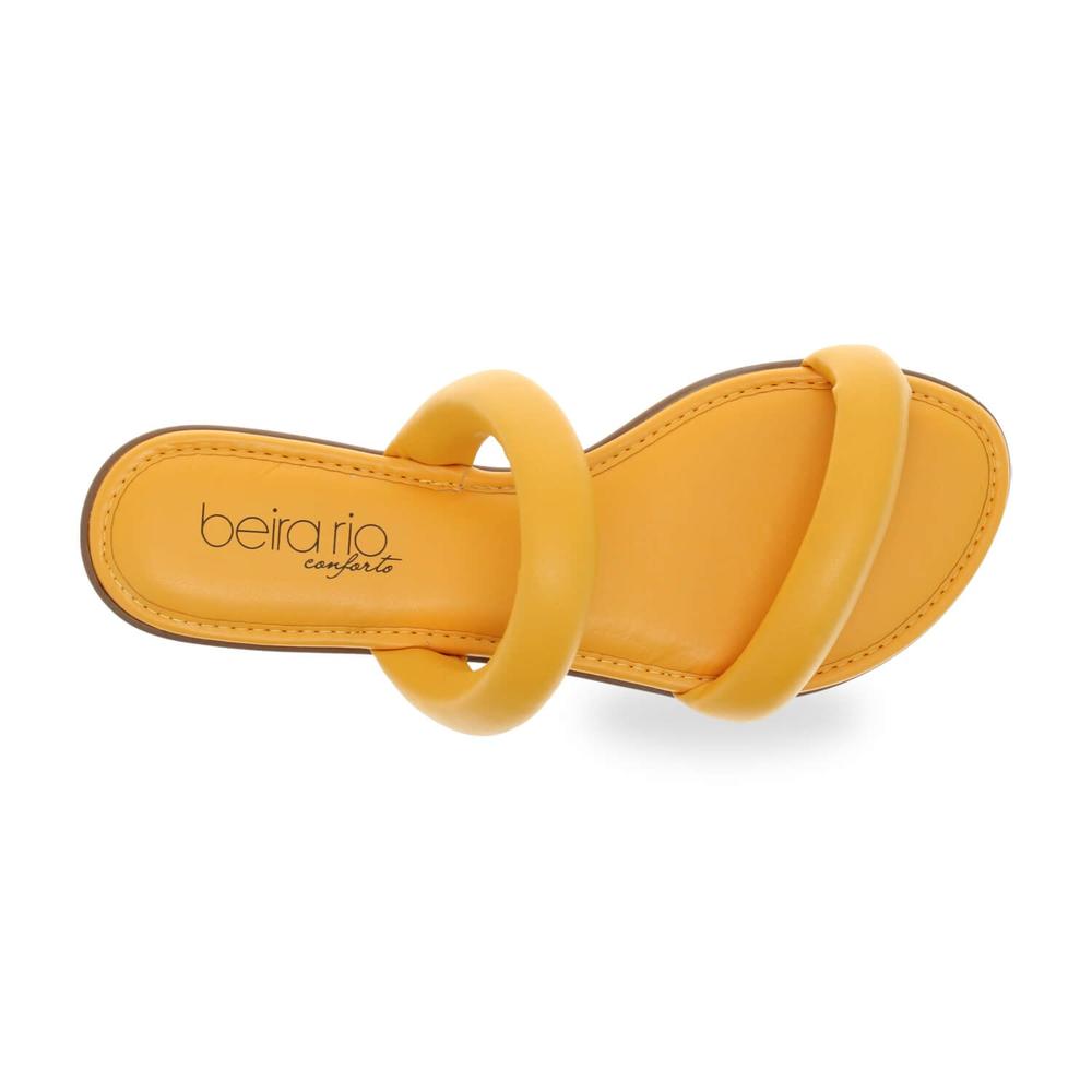 Foto 3 pulgar | Sandalia Flat Beira Rio Raine Mono Amarillo para Mujer
