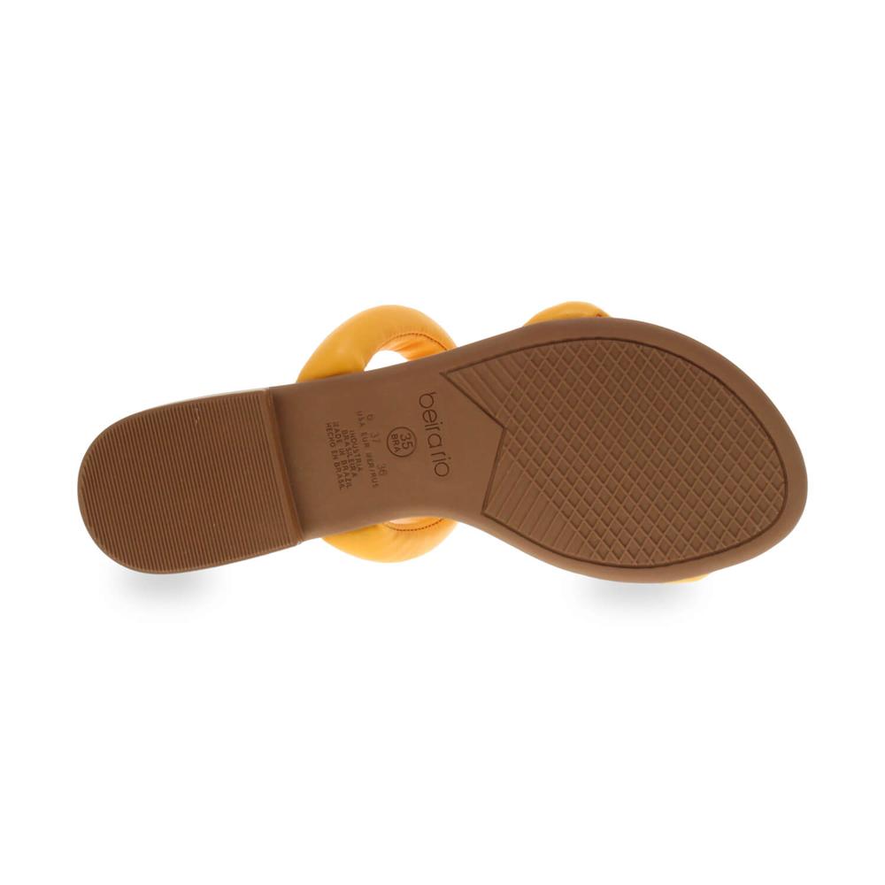Foto 4 pulgar | Sandalia Flat Beira Rio Raine Mono Amarillo para Mujer