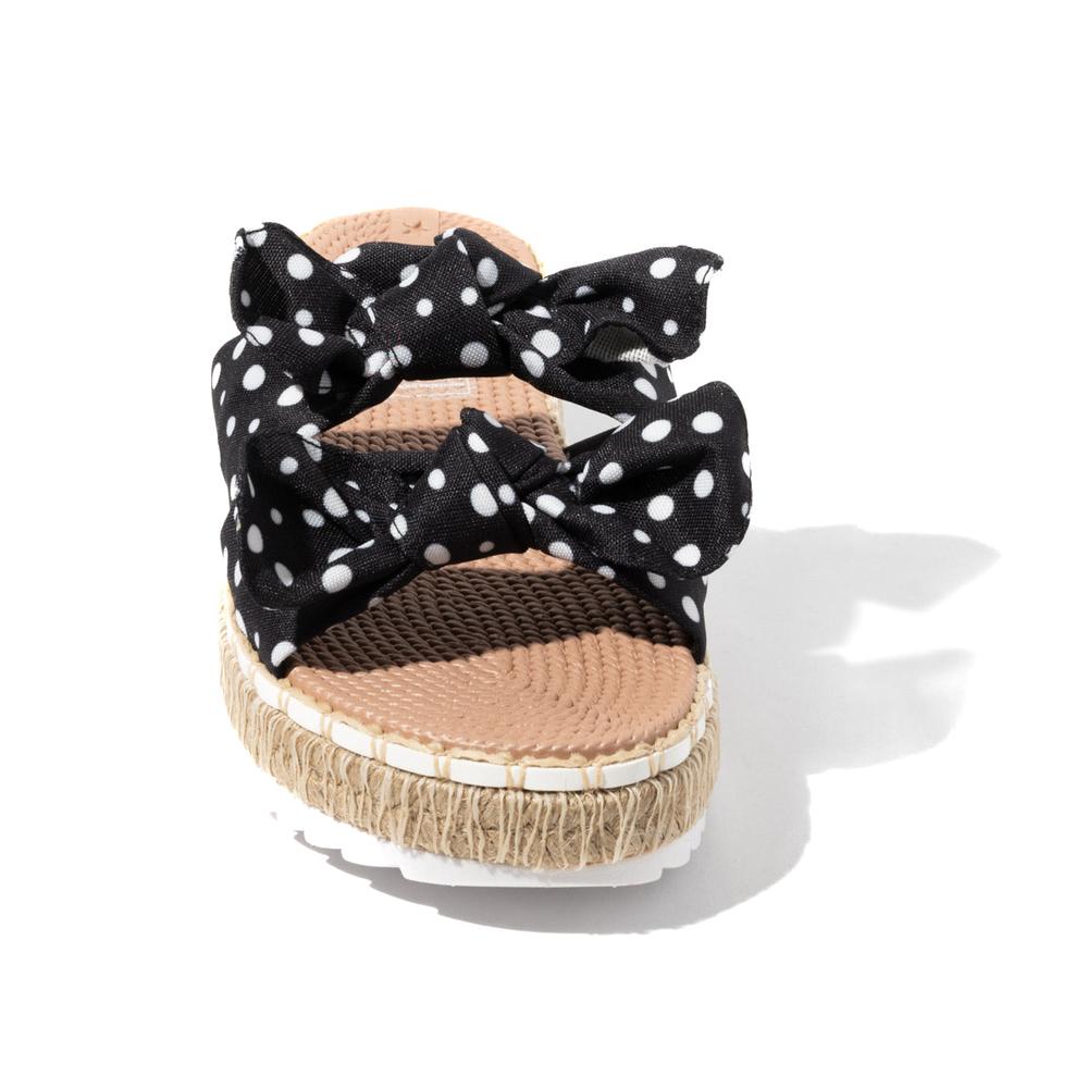 Foto 2 | Sandalia Flat Moleca Negra para Mujer