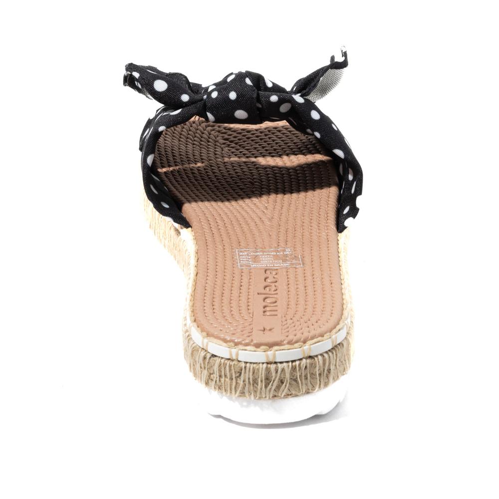 Foto 3 | Sandalia Flat Moleca Negra para Mujer
