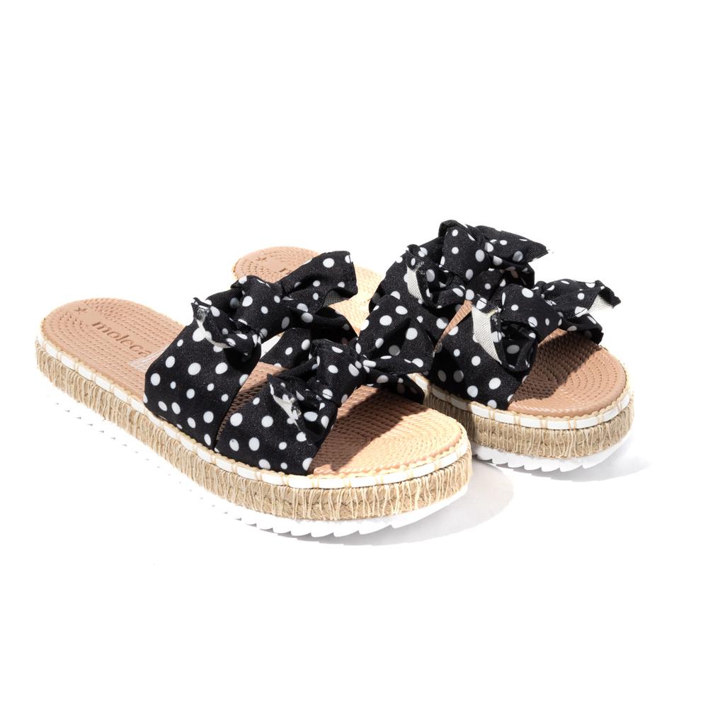 Foto 5 pulgar | Sandalia Flat Moleca Negra para Mujer