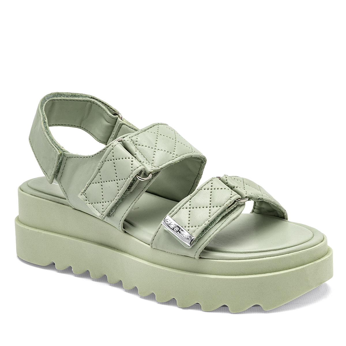 Foto 1 | Sandalias Clasben Verdes para Mujer