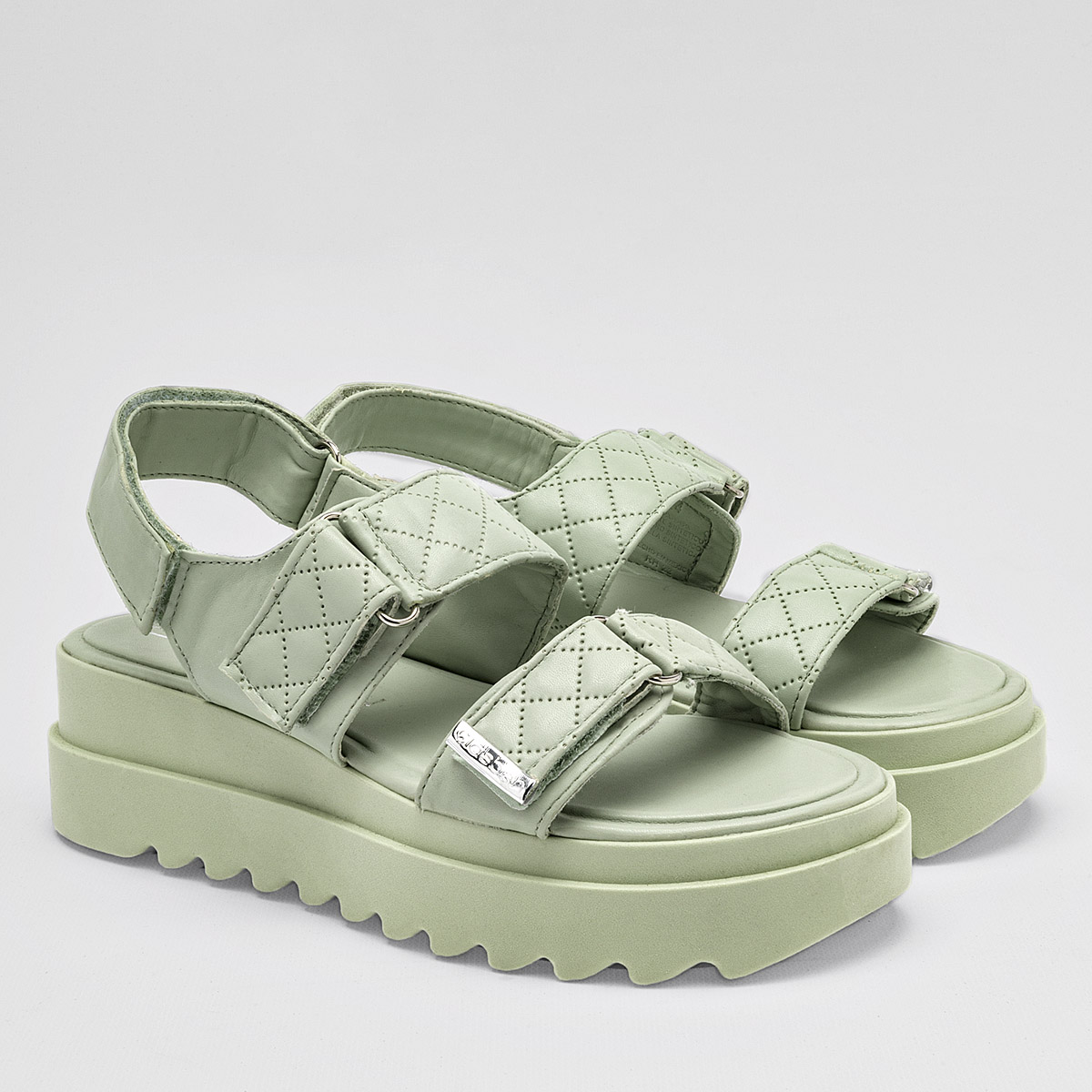 Foto 2 | Sandalias Clasben Verdes para Mujer