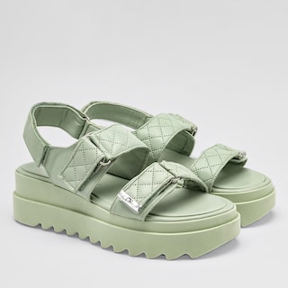 Foto 2 | Sandalias Clasben Verdes para Mujer