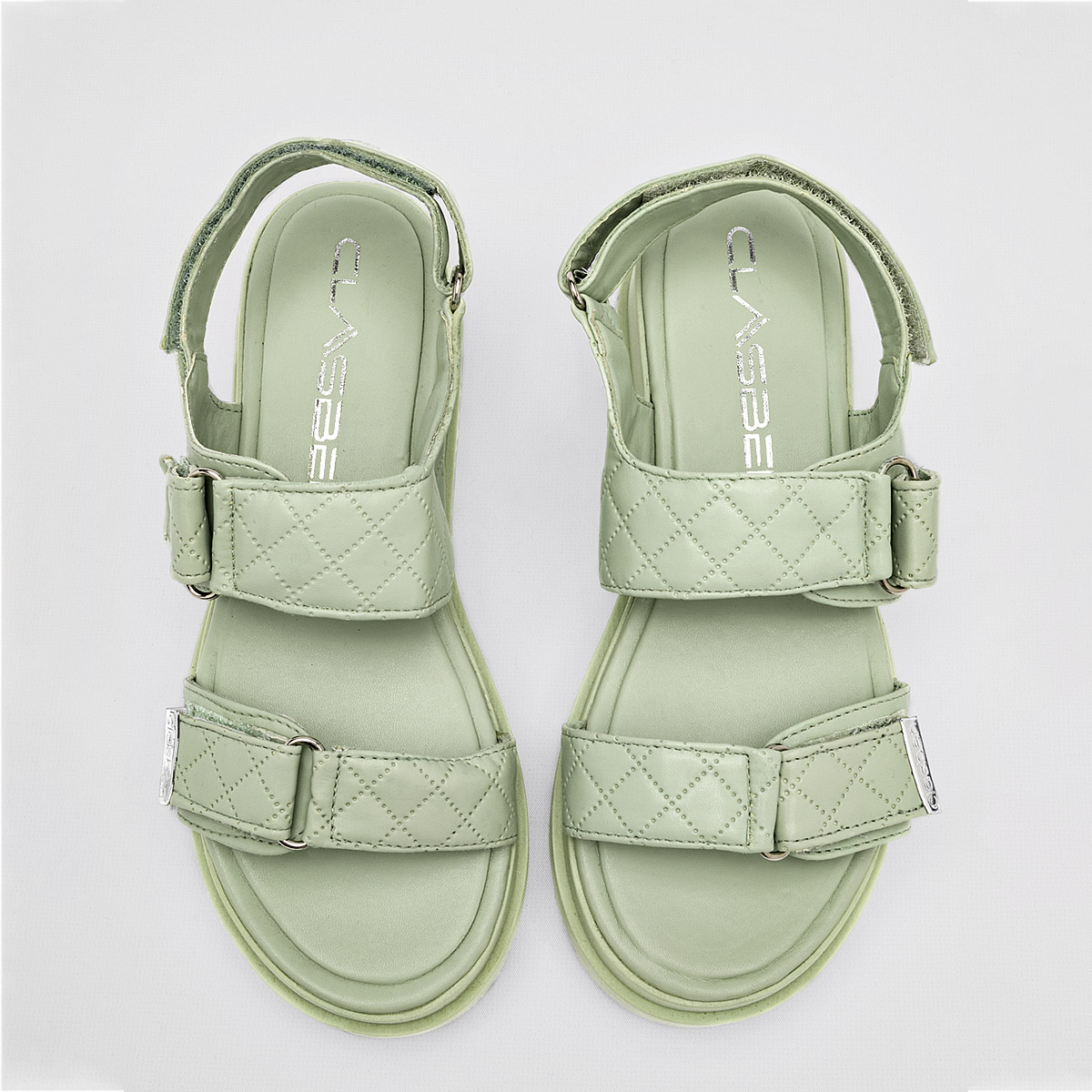 Foto 3 | Sandalias Clasben Verdes para Mujer
