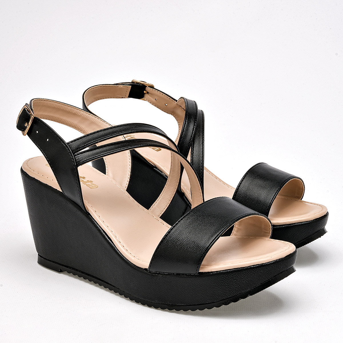 Foto 2 | Sandalias Fratta Negras para Mujer