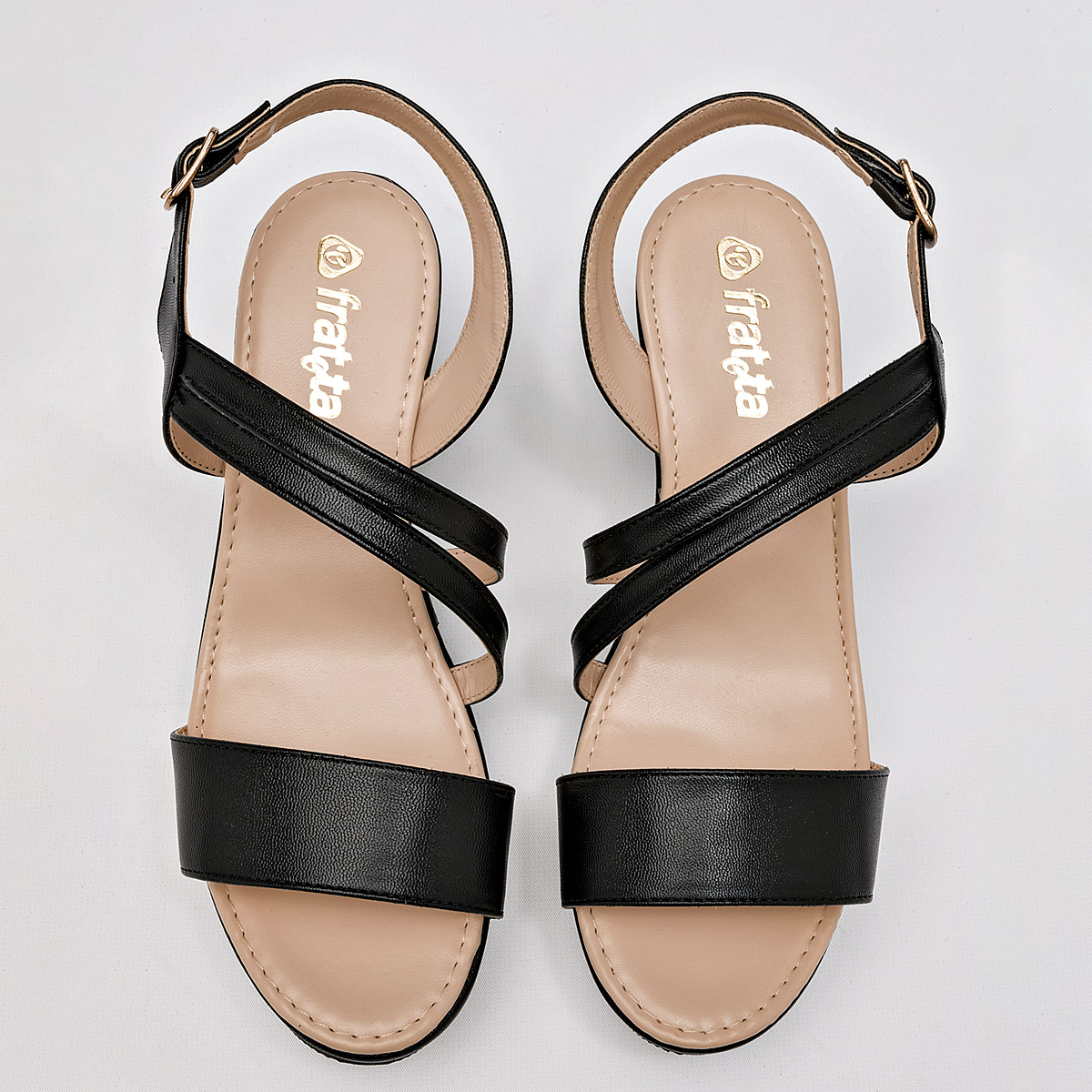 Foto 3 | Sandalias Fratta Negras para Mujer