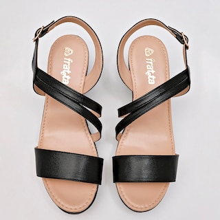 Foto 3 | Sandalias Fratta Negras para Mujer