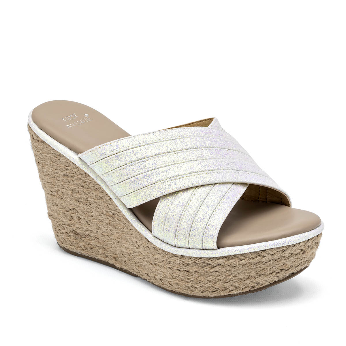 Foto 2 pulgar | Sandalias First Avenue Blancas Tornasol para Mujer