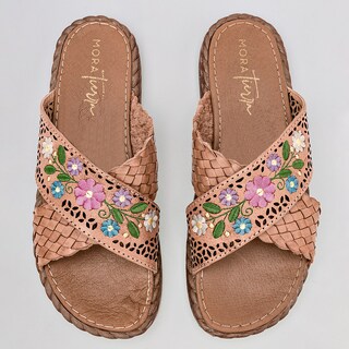 Foto 3 | Sandalia para Mujer Mora Tierra Beige 125251-e