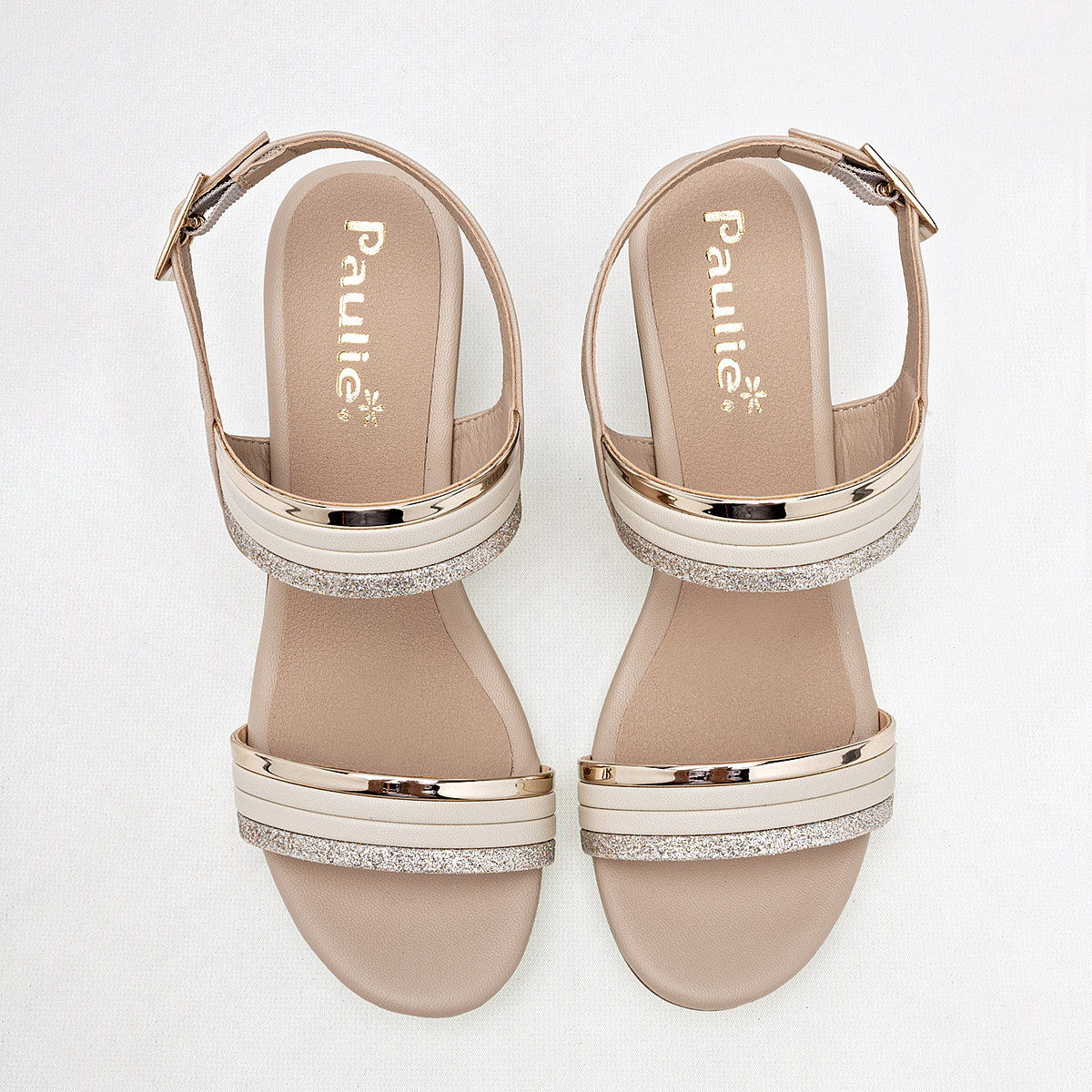 Foto 4 pulgar | Sandalias Paulie Beige para Mujer