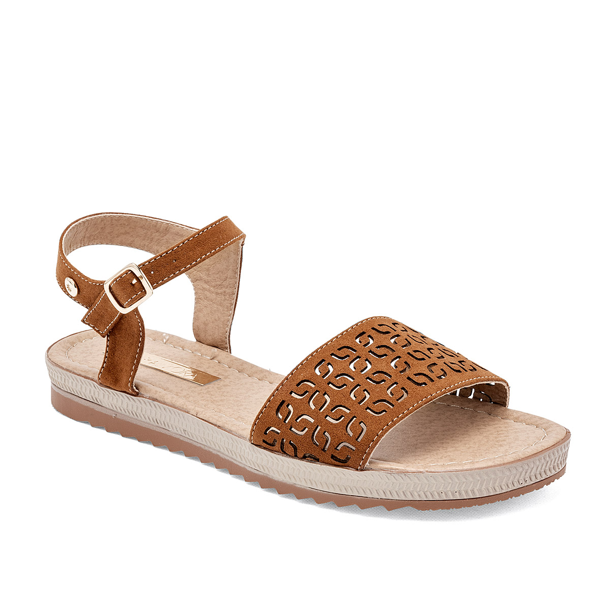Foto 1 | Sandalias Moramora 126384-e Camel para Mujer