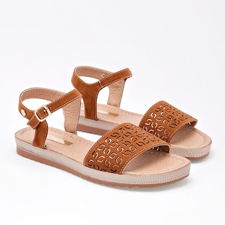 Foto 2 | Sandalias Moramora 126384-e Camel para Mujer