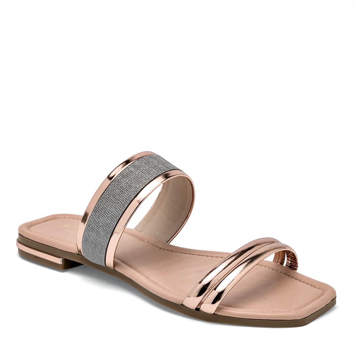 Foto 2 pulgar | Sandalias para Mujer Celex Doradas con Rosa