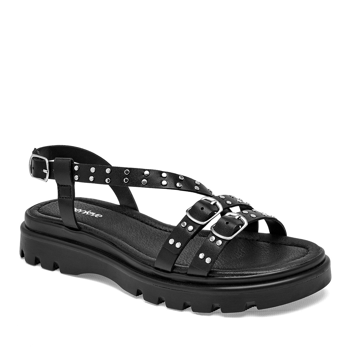 Foto 2 pulgar | Sandalias Green Love 125219-e Negras para Mujer