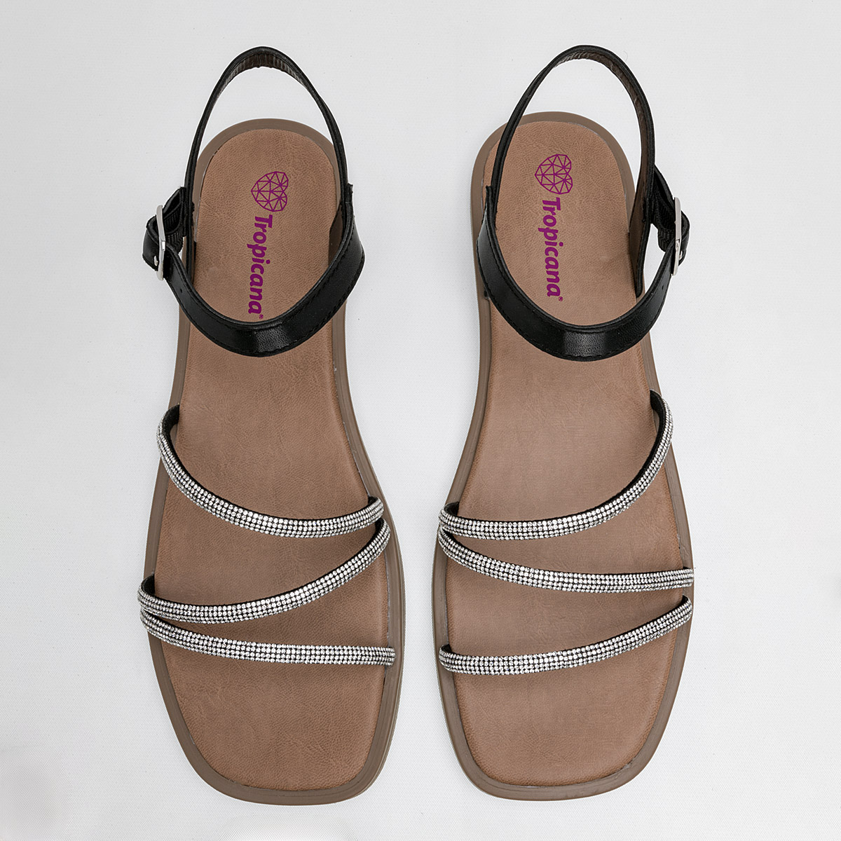 Foto 4 pulgar | Sandalias Tropicana Negras para Mujer