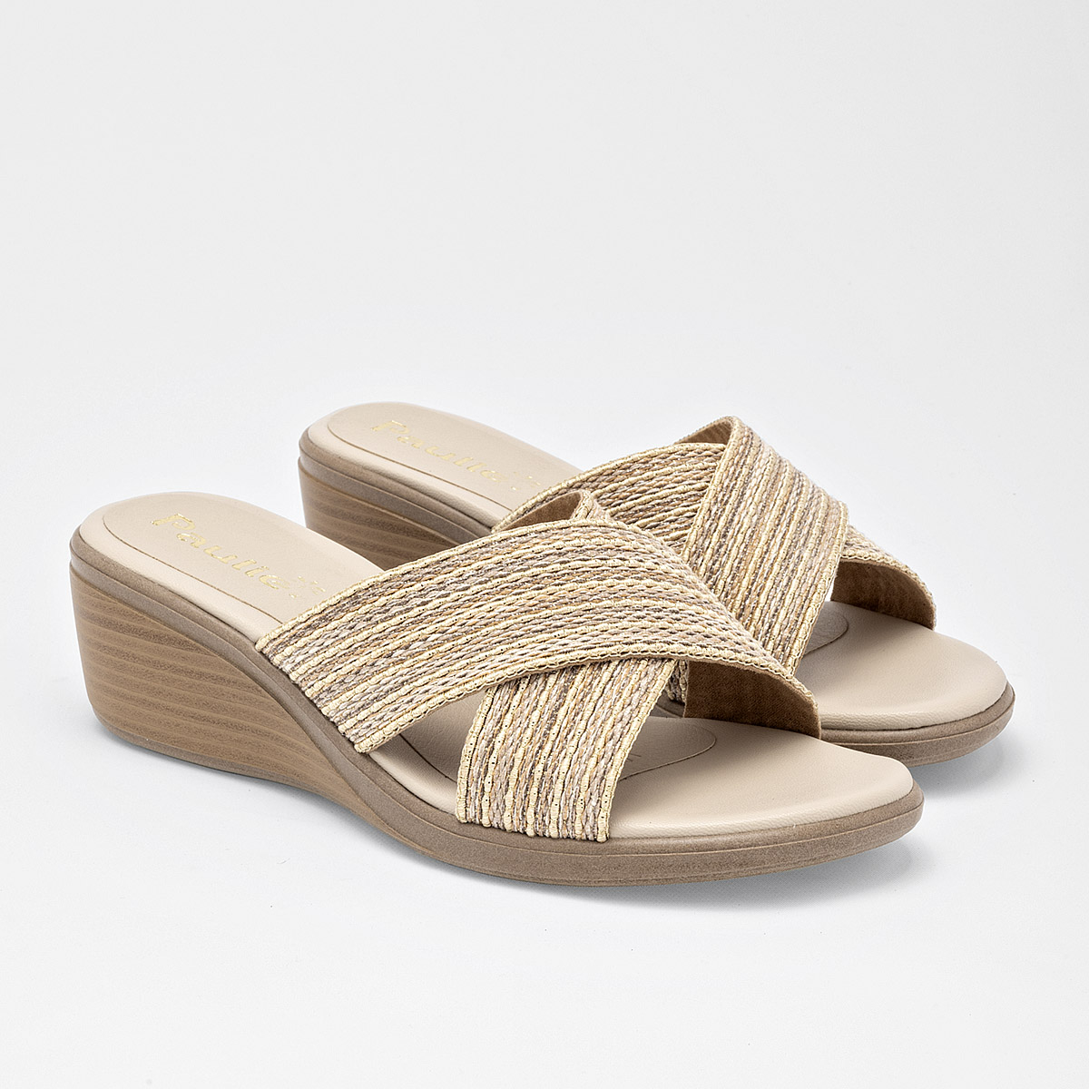 Foto 2 | Sandalia Paulie Beige 126122-e para Mujer