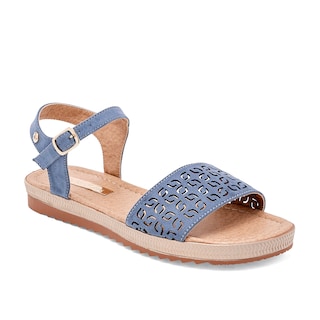 Foto 1 | Sandalia Moramora Azul Código 126383-e para Mujer