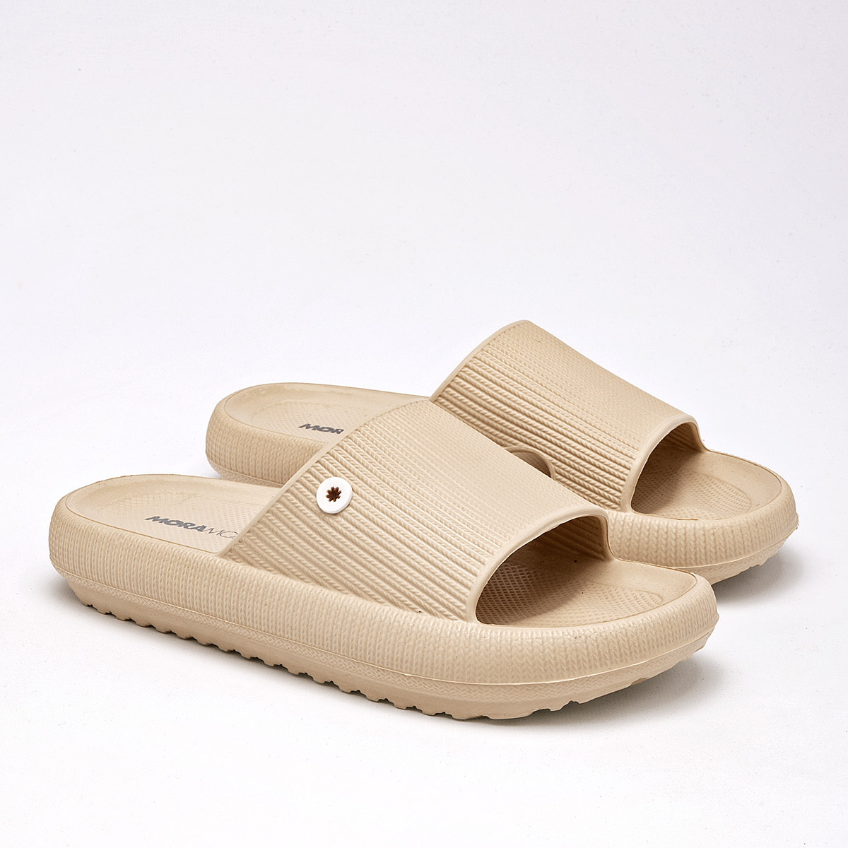 Foto 3 pulgar | Sandalias Moramora Beiges para Mujer