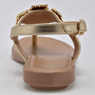Foto 3 | Sandalia Lady One Dorado Multicolor, Código 126335-e para Mujer